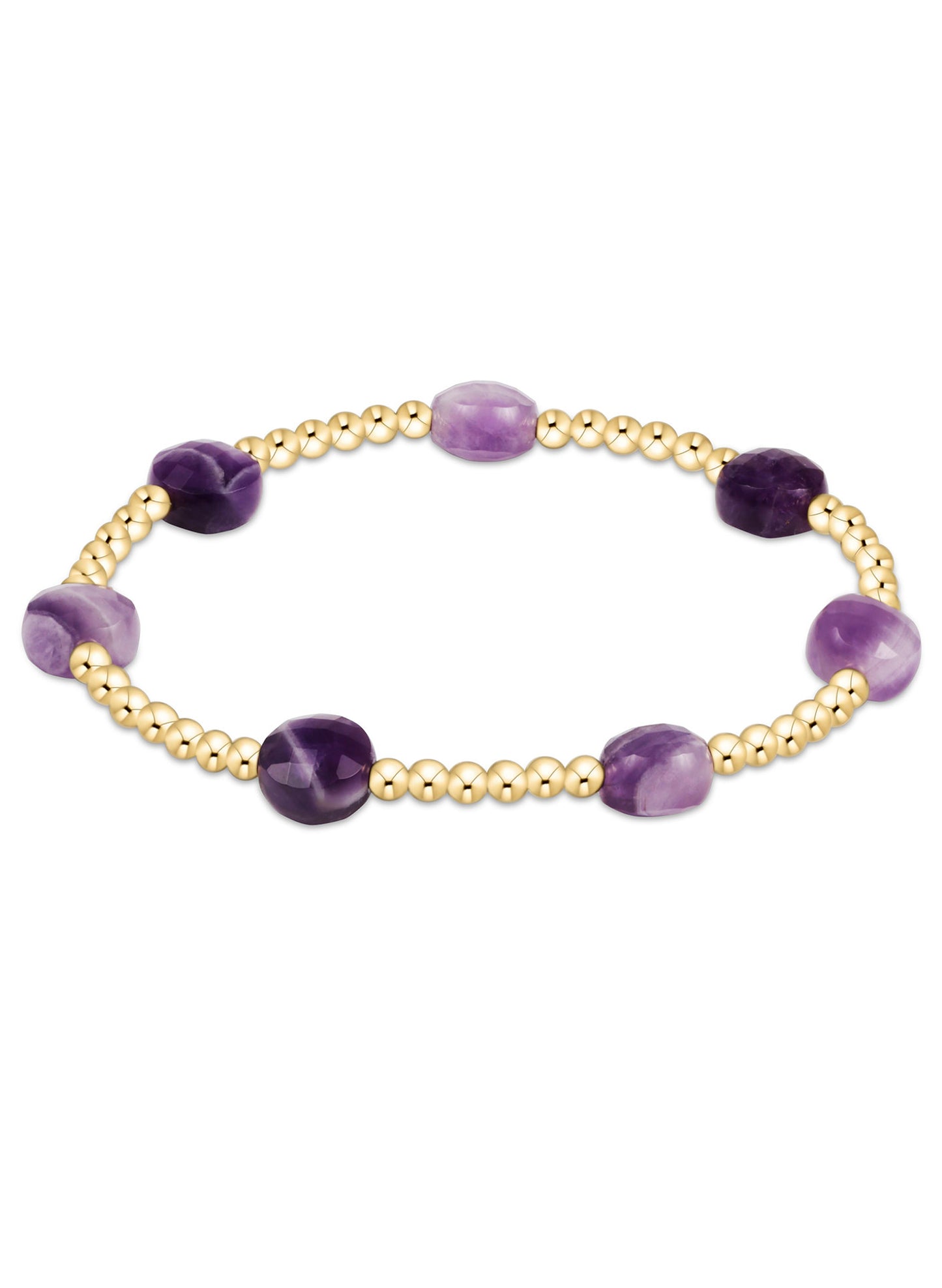 Enewton - Admire Gold 3mm Bead Bracelet - Amethyst