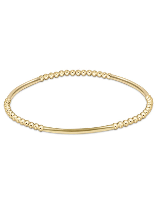 enewton design Enewton - Bliss Bar Gold Pattern 2.5mm Bead Bracelet - Gold available at The Good Life Boutique