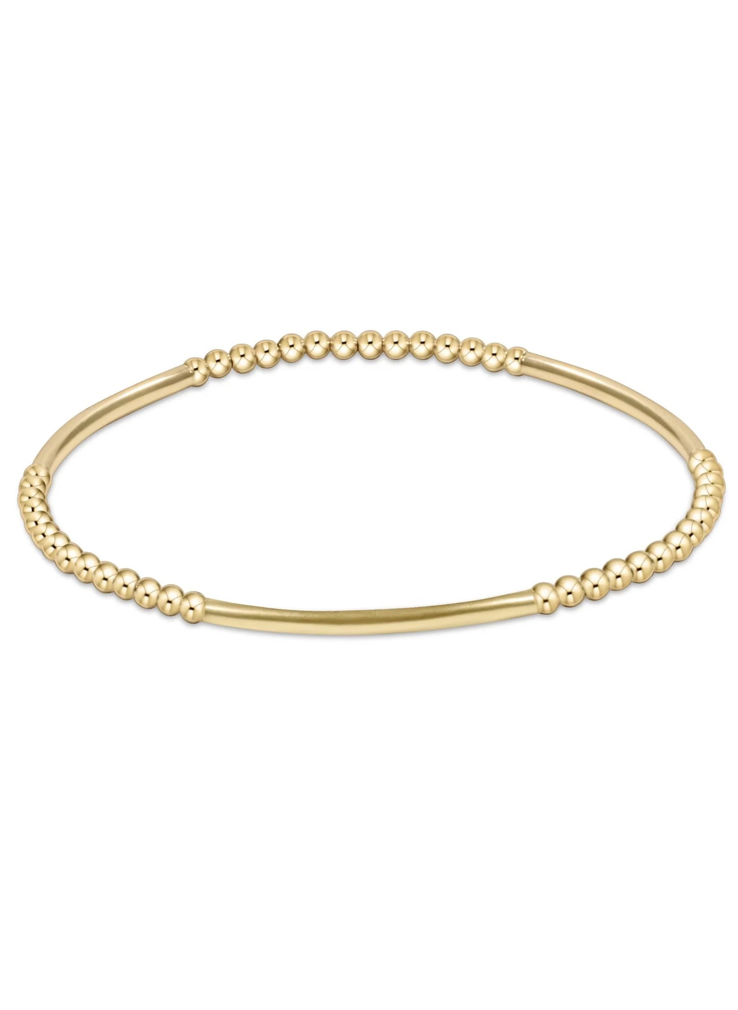 enewton design Enewton - Bliss Bar Gold Pattern 2.5mm Bead Bracelet - Gold available at The Good Life Boutique