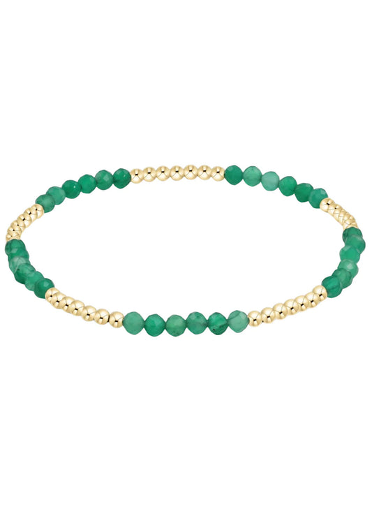 Enewton - Blissful Pattern 2.5mm Brad Bracelet - Green Onyx