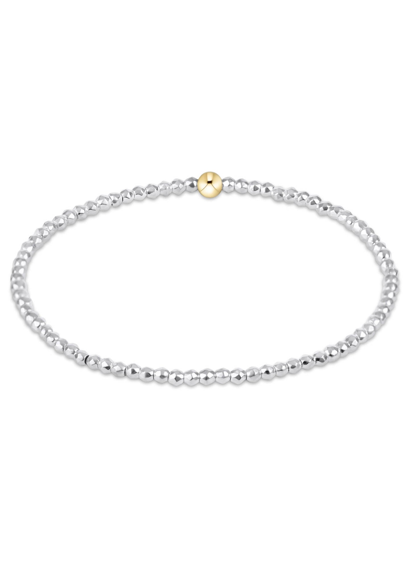 enewton design Enewton - Bright Silver Faceted Hematite 2mm Bead Bracelet available at The Good Life Boutique