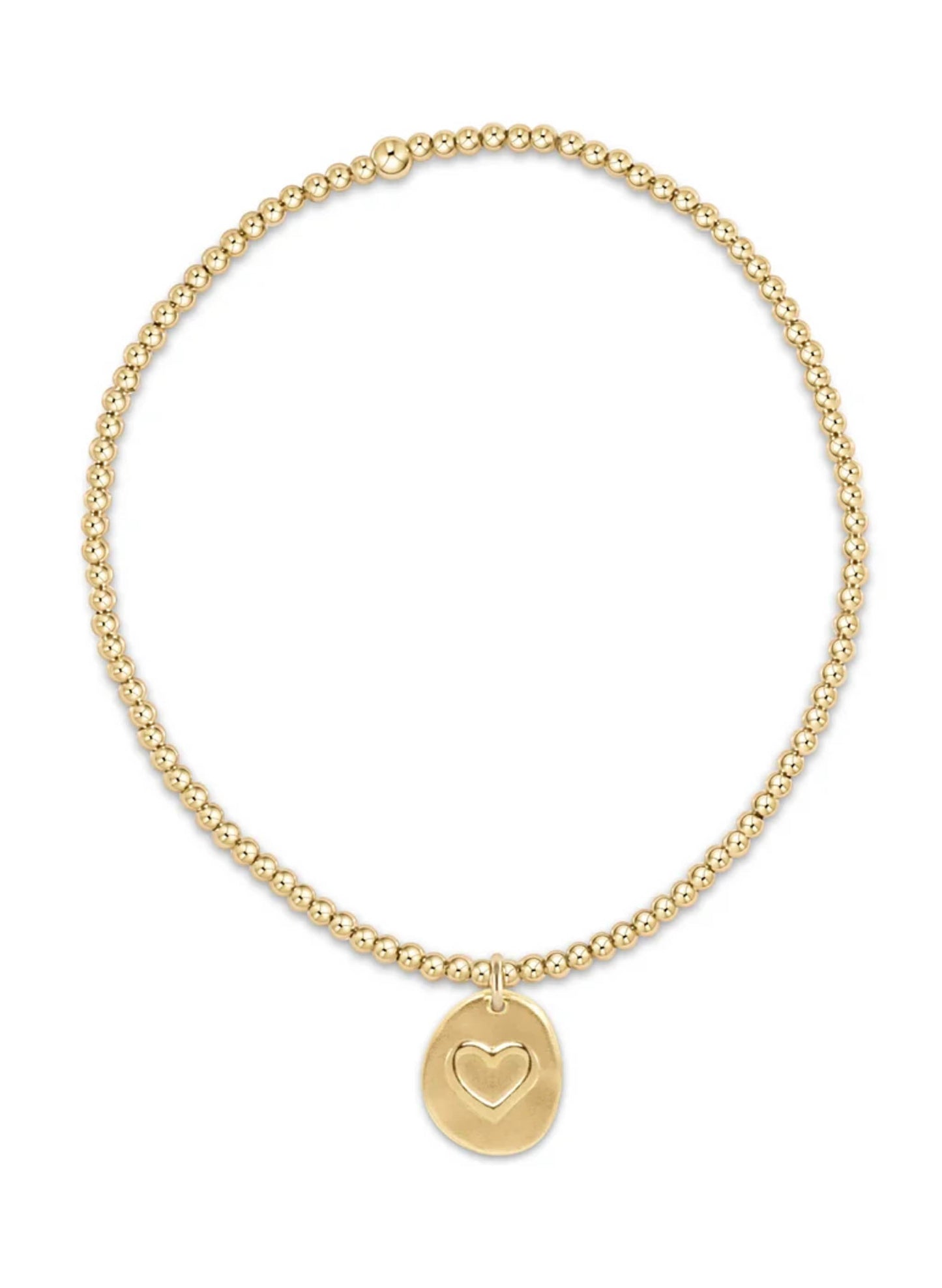 enewton design Enewton - Classic Gold 2mm Bead Bracelet - Inspire Love Small Gold Charm available at The Good Life Boutique