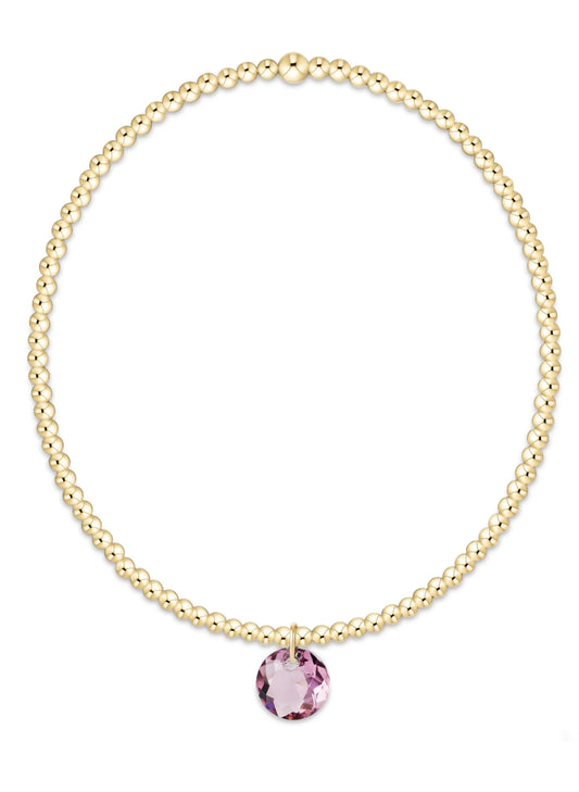 enewton design Enewton - Classic Gold 2mm Bracelet - Reflection Small Charm 02 available at The Good Life Boutique