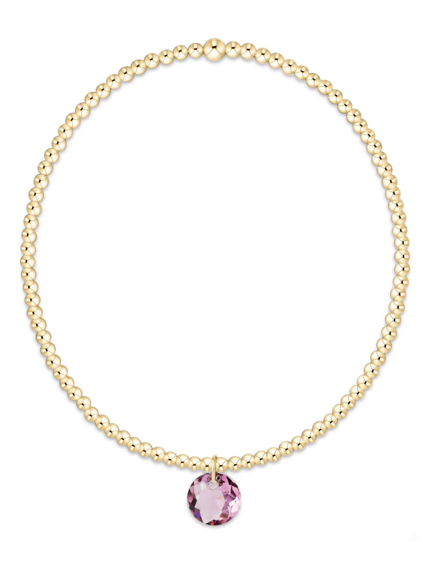 enewton design Enewton - Classic Gold 2mm Bracelet - Reflection Small Charm 02 available at The Good Life Boutique