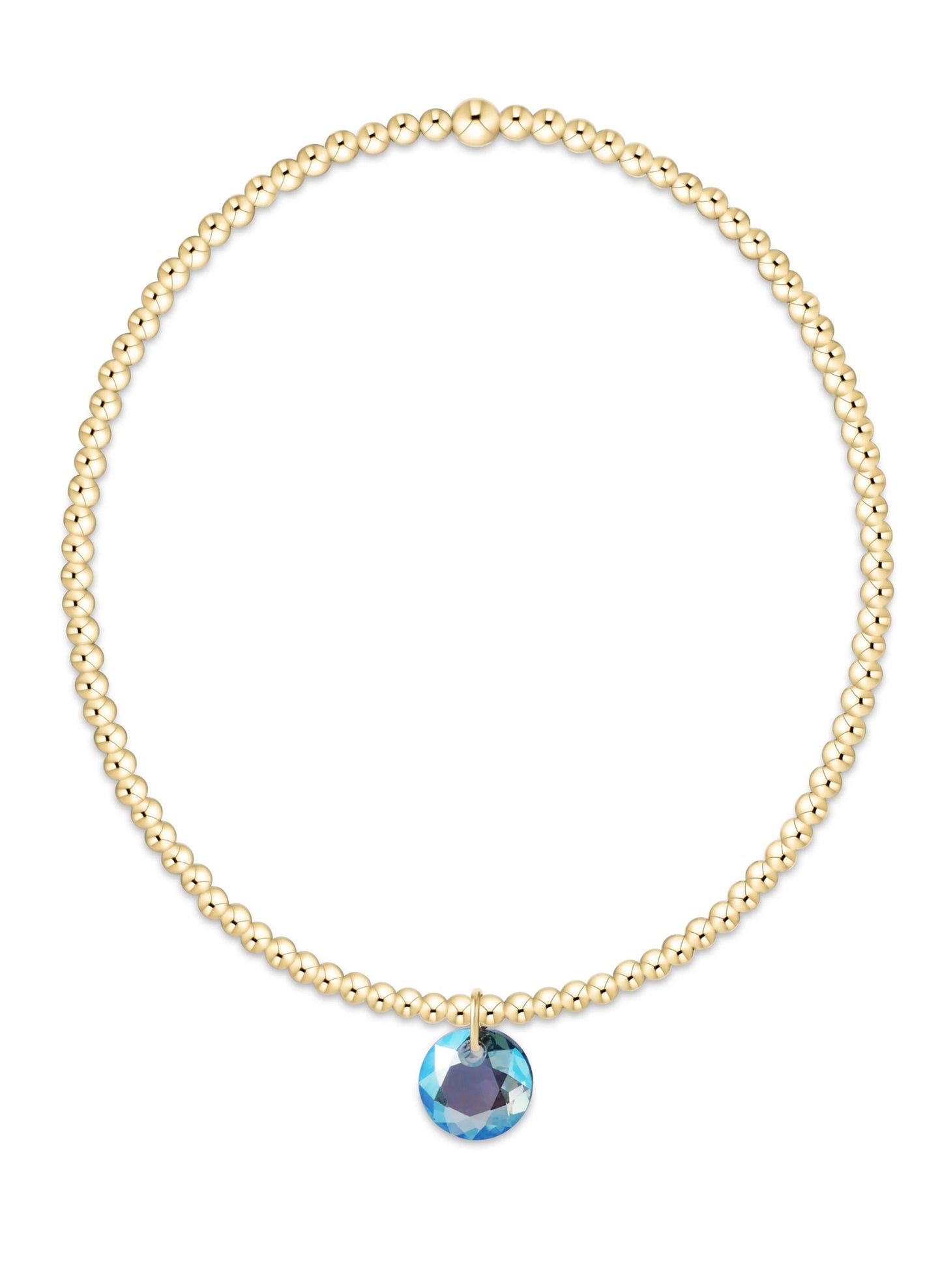 enewton design Enewton - Classic Gold 2mm Bracelet - Reflection Small Charm 03 available at The Good Life Boutique