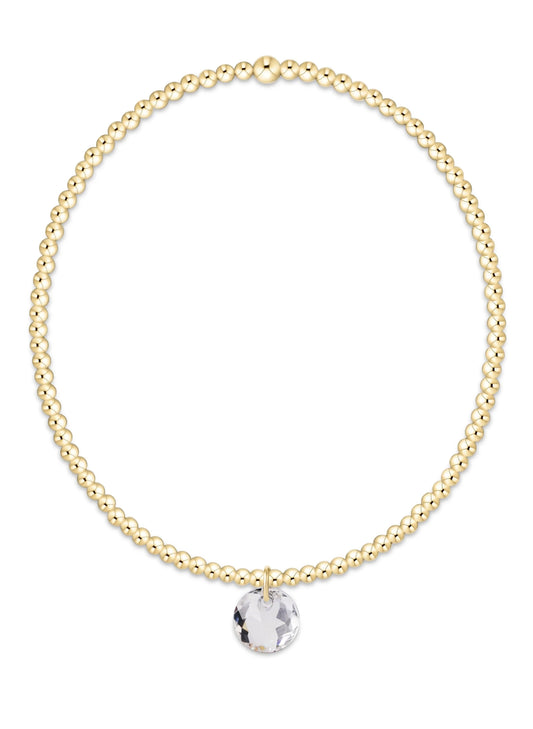 enewton design Enewton - Classic Gold 2mm Bracelet - Reflection Small Charm 04 available at The Good Life Boutique
