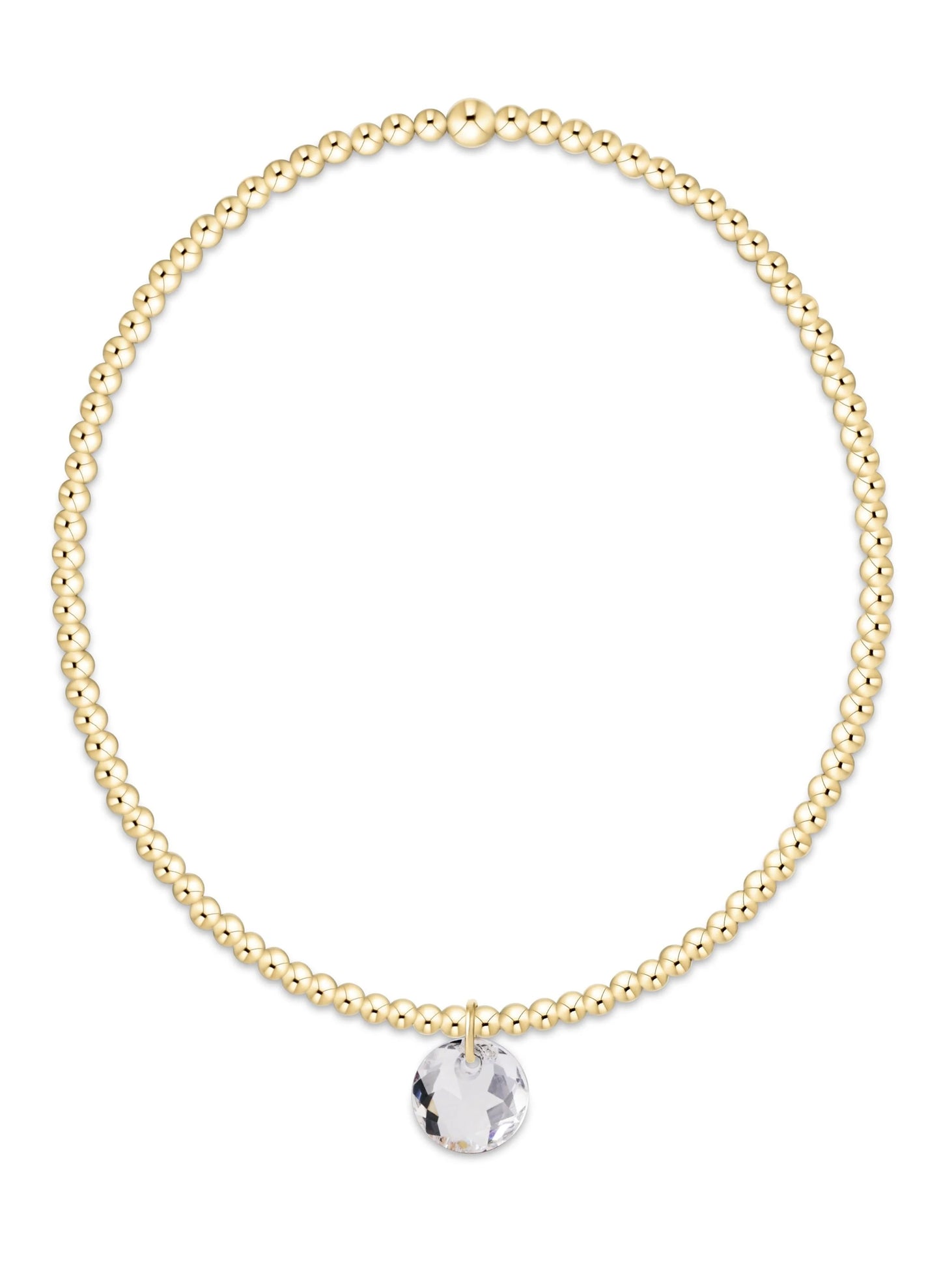 enewton design Enewton - Classic Gold 2mm Bracelet - Reflection Small Charm 04 available at The Good Life Boutique