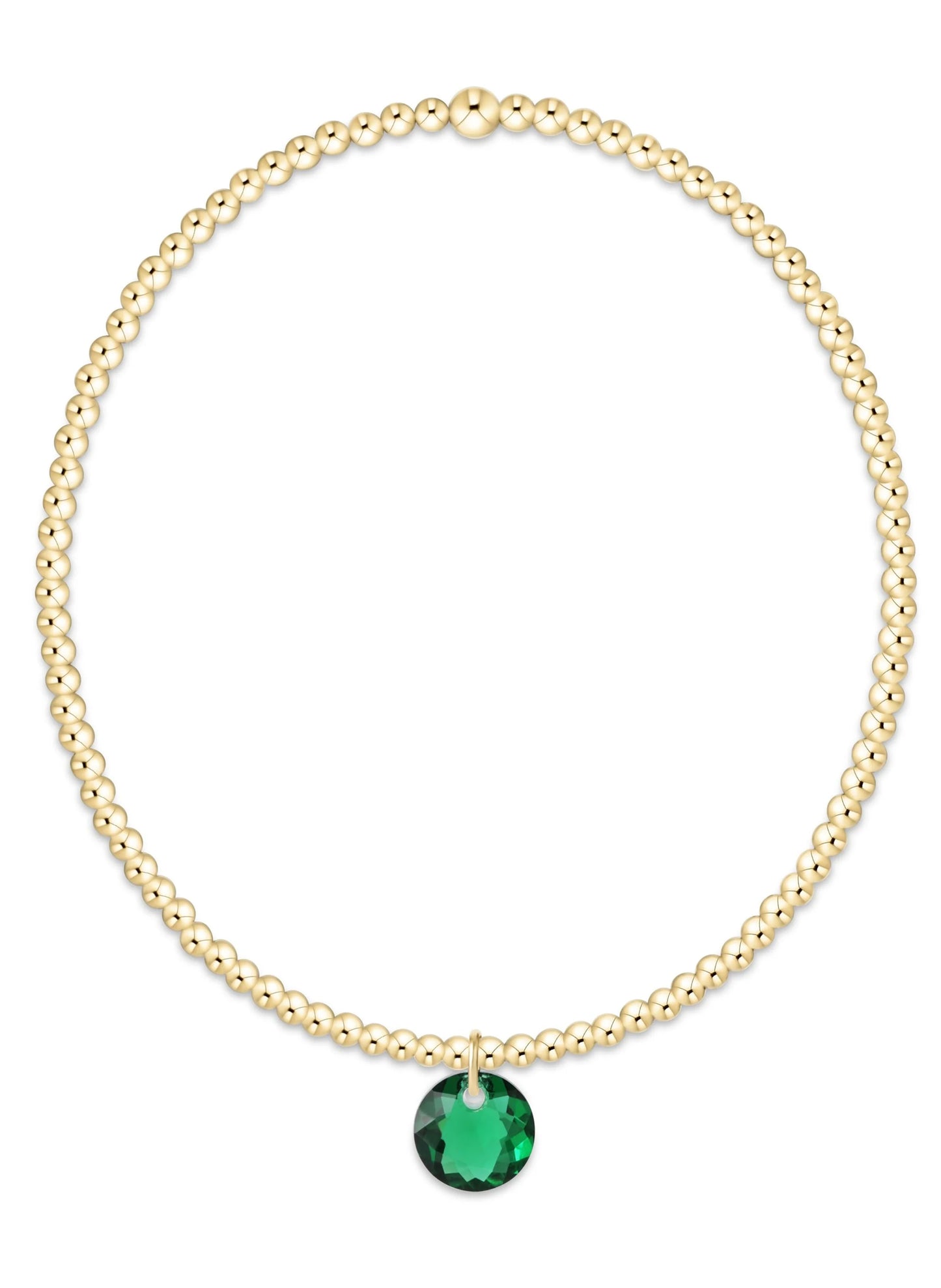 enewton design Enewton - Classic Gold 2mm Bracelet - Reflection Small Charm 05 available at The Good Life Boutique