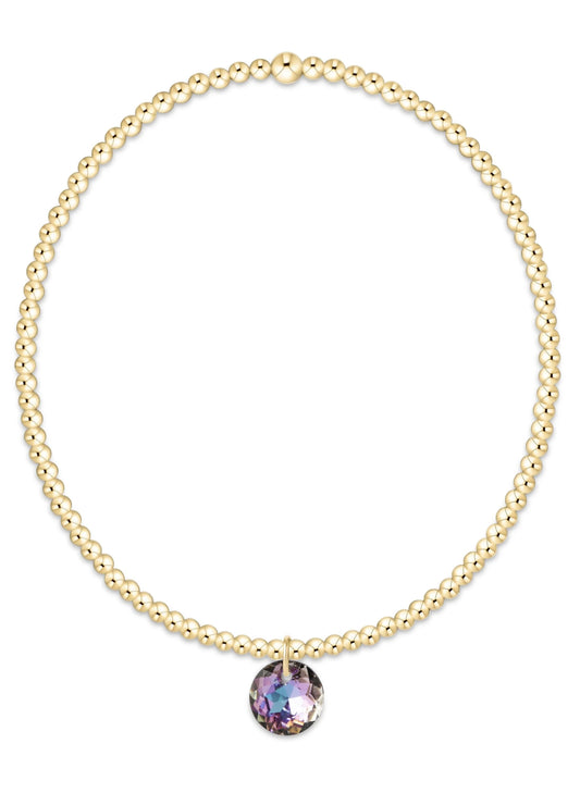 enewton design Enewton - Classic Gold 2mm Bracelet - Reflection Small Charm 06 available at The Good Life Boutique