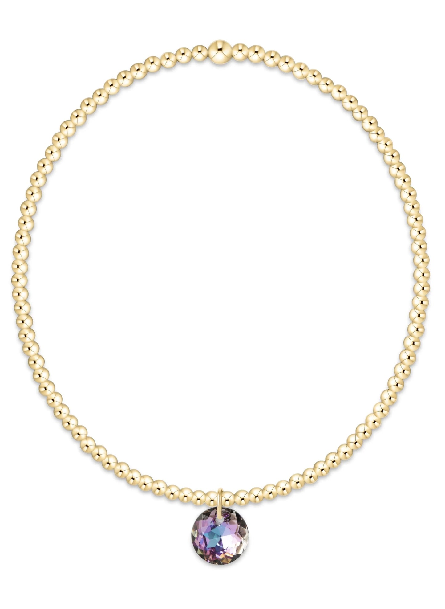 enewton design Enewton - Classic Gold 2mm Bracelet - Reflection Small Charm 06 available at The Good Life Boutique
