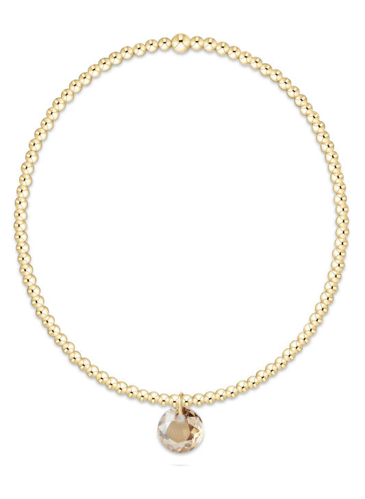 enewton design Enewton - Classic Gold 2mm Bracelet - Reflection Small Charm 11 available at The Good Life Boutique