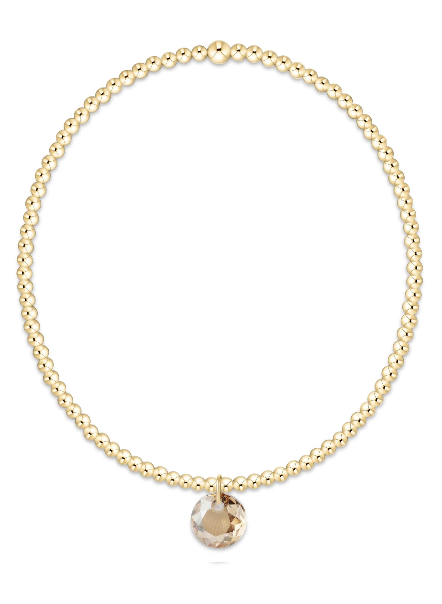 enewton design Enewton - Classic Gold 2mm Bracelet - Reflection Small Charm 11 available at The Good Life Boutique