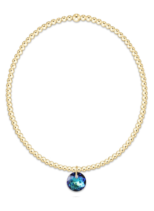 enewton design Enewton - Classic Gold 2mm Bracelet - Reflection Small Charm 12 available at The Good Life Boutique