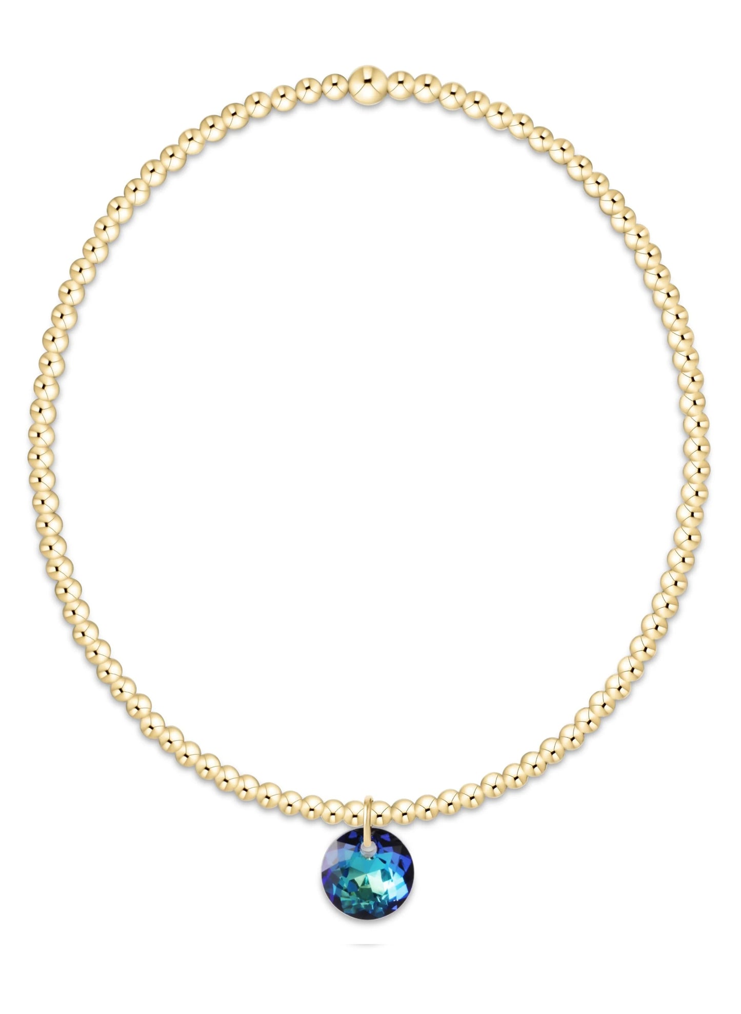 enewton design Enewton - Classic Gold 2mm Bracelet - Reflection Small Charm 12 available at The Good Life Boutique
