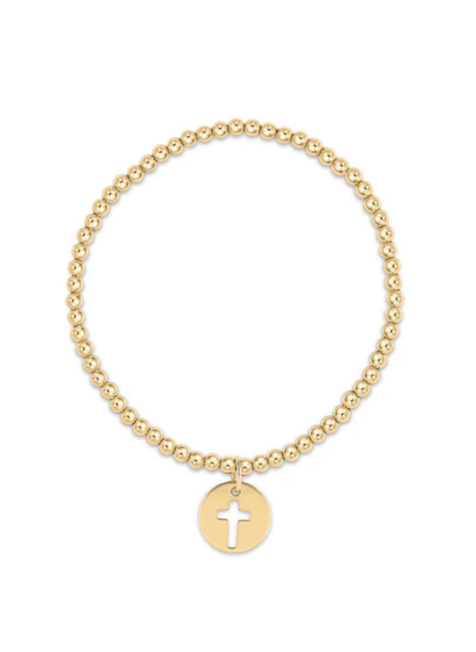 enewton design Enewton - Classic Gold 3mm Bead Bracelet - Blessed Gold Disk available at The Good Life Boutique