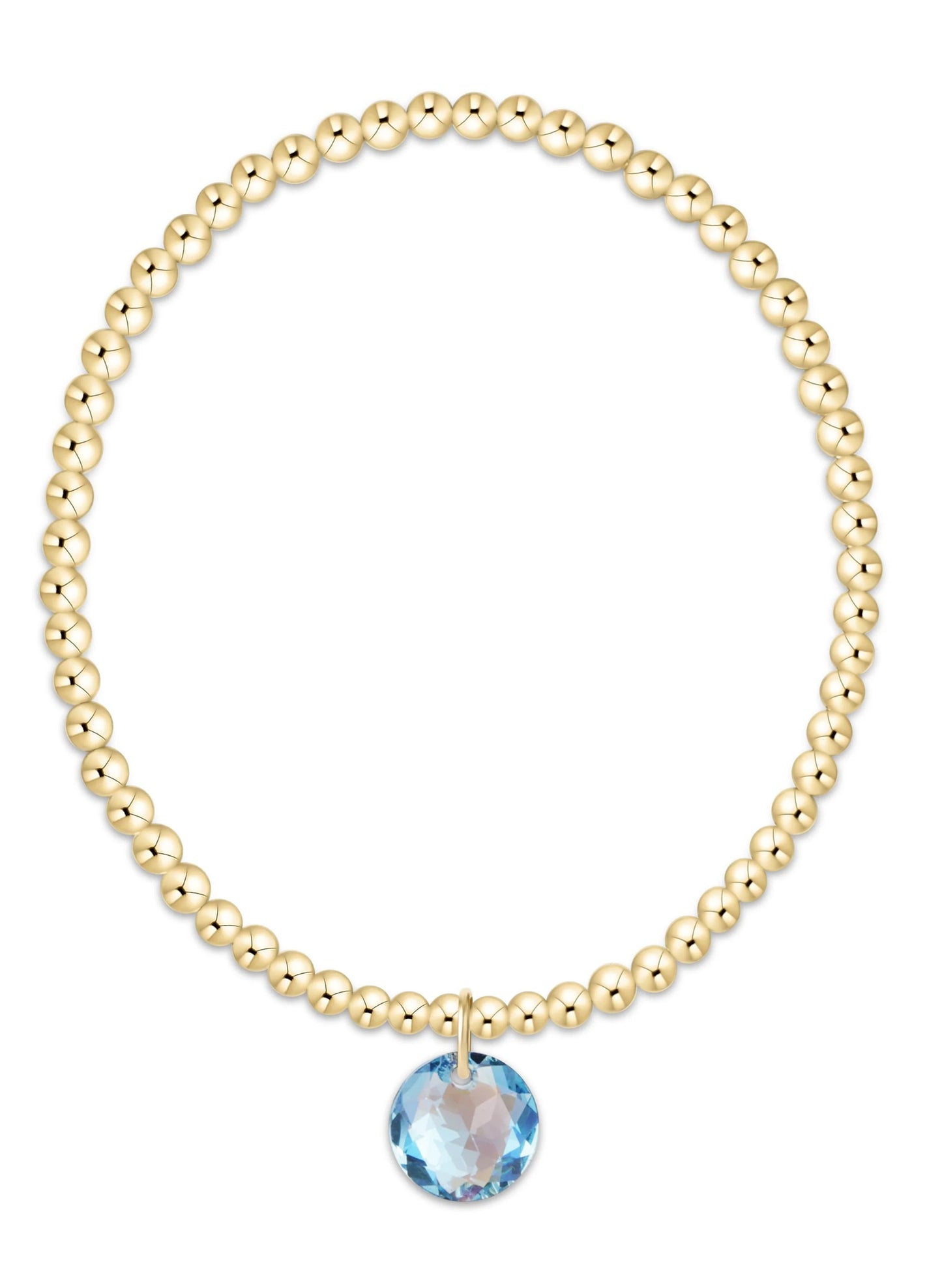 enewton design Enewton - Classic Gold 3mm Bracelet - Reflection Charm 03 available at The Good Life Boutique