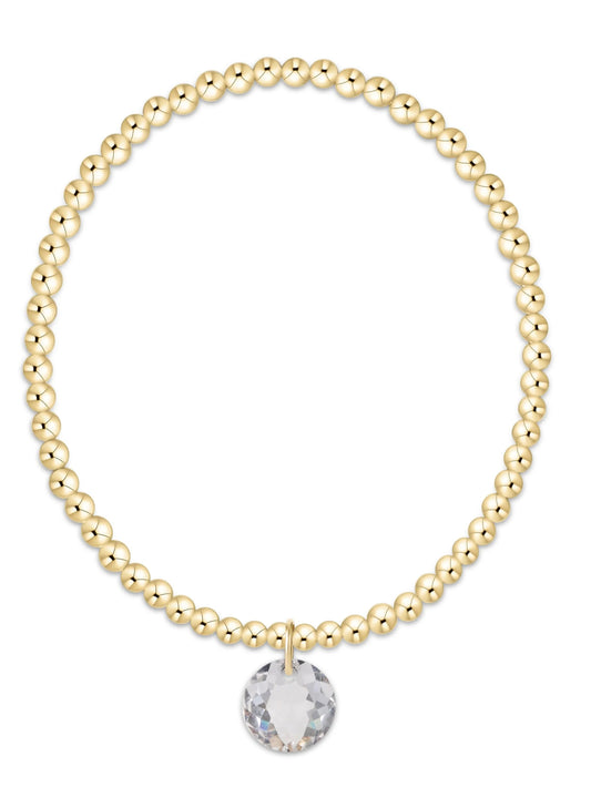 enewton design Enewton - Classic Gold 3mm Bracelet - Reflection Charm 04 available at The Good Life Boutique
