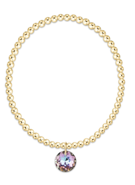 enewton design Enewton - Classic Gold 3mm Bracelet - Reflection Charm 06 available at The Good Life Boutique