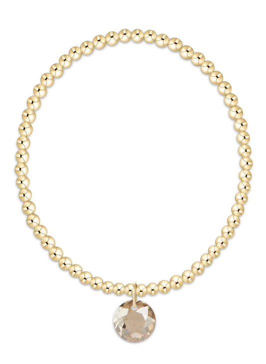 enewton design Enewton - Classic Gold 3mm Bracelet - Reflection Charm 11 available at The Good Life Boutique