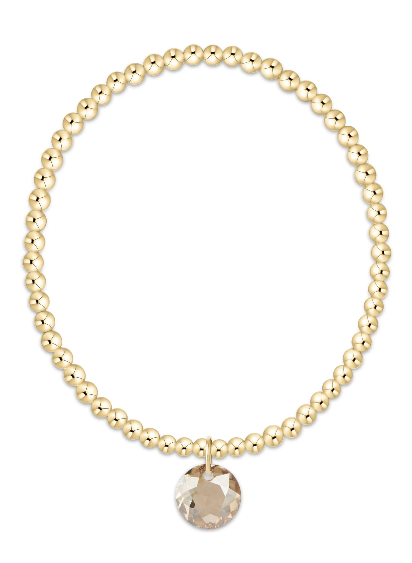 enewton design Enewton - Classic Gold 3mm Bracelet - Reflection Charm 11 available at The Good Life Boutique