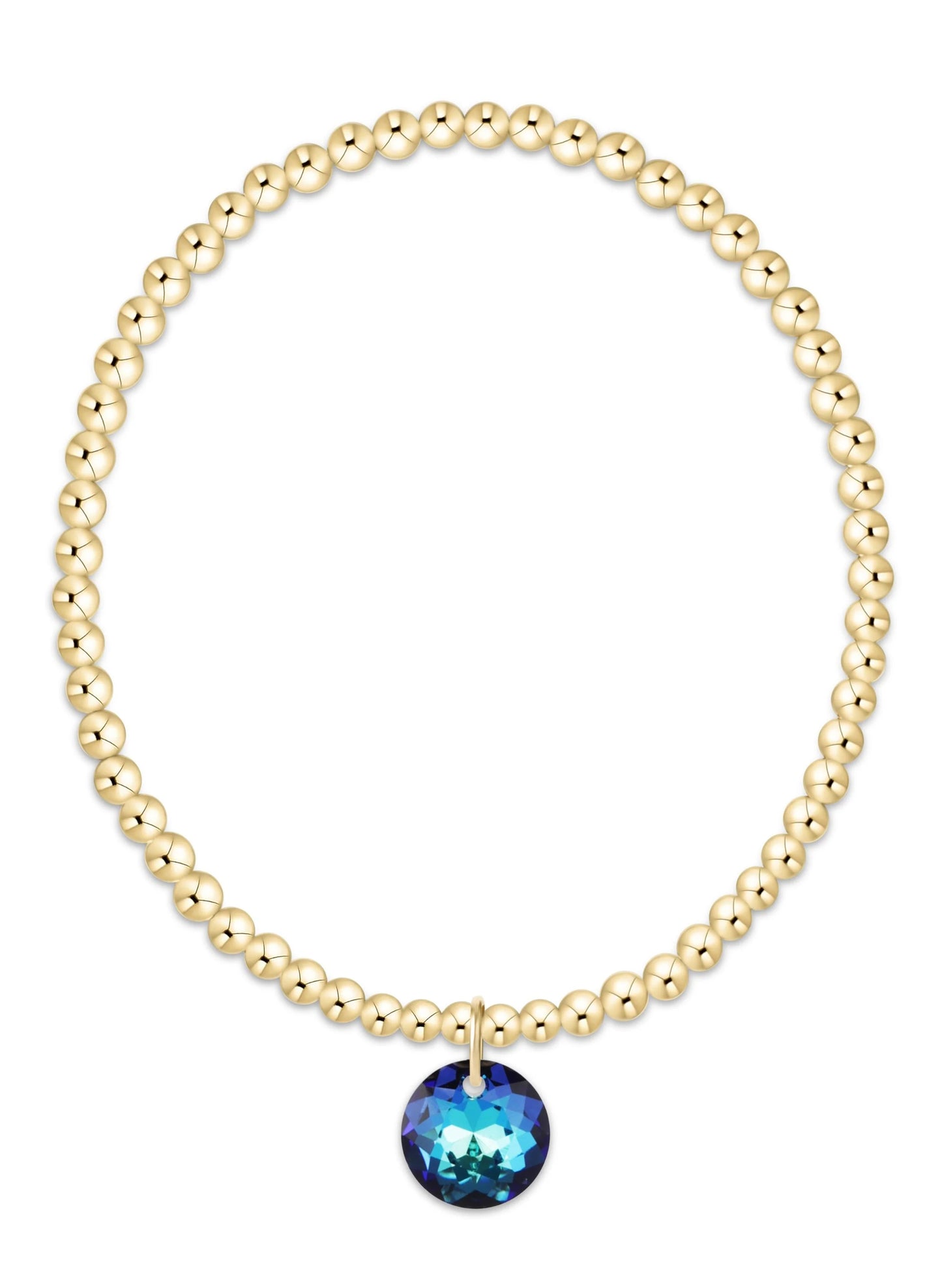 enewton design Enewton - Classic Gold 3mm Bracelet - Reflection Charm 12 available at The Good Life Boutique
