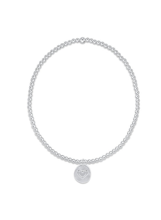 enewton design Enewton - Classic Sterling 2mm Bead Bracelet - Inspire Love Small Sterling Charm available at The Good Life Boutique