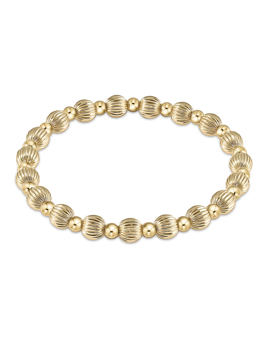 enewton design Enewton - Dignity Grateful Pattern 6mm Bead Bracelet - Gold available at The Good Life Boutique