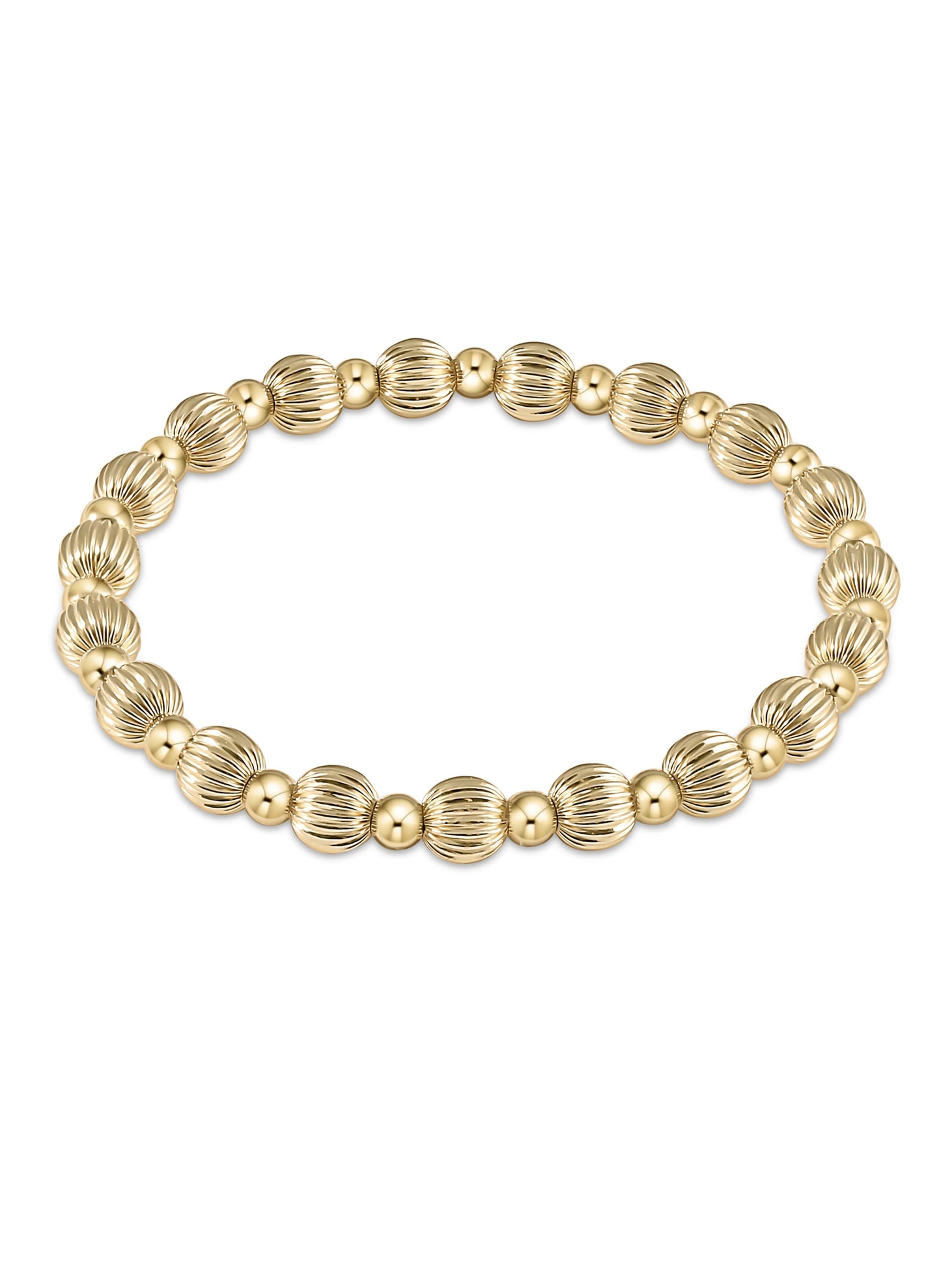 enewton design Enewton - Dignity Grateful Pattern 6mm Bead Bracelet - Gold available at The Good Life Boutique