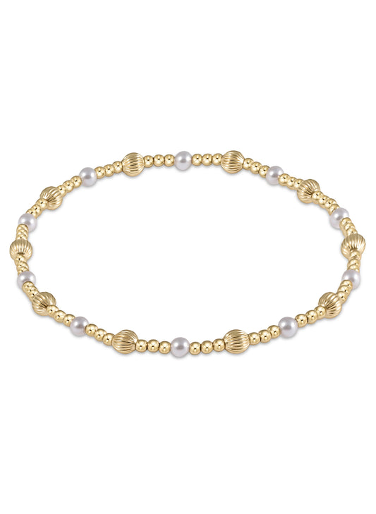 enewton design Enewton - Dignity Sincerity Gold 4mm Bracelet - Pearl available at The Good Life Boutique