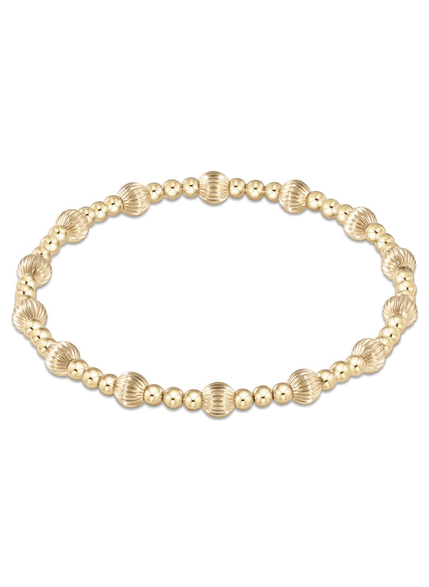 enewton design Enewton - Dignity Sincerity Pattern 5mm Bead Bracelet - Gold available at The Good Life Boutique