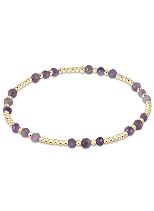 Enewton - Gemstone Gold Joy Pattern 3mm Bead Bracelet - Amethyst
