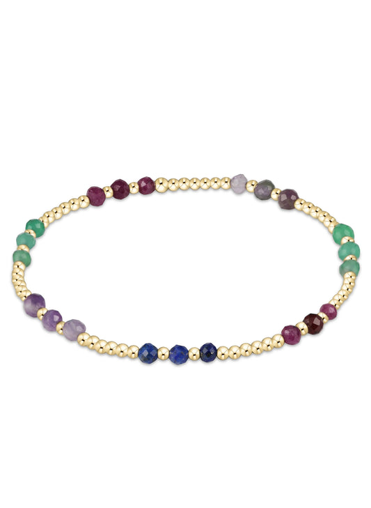 Enewton - Gemstone Gold Joy Pattern 3mm Bead Bracelet - Hot Mess FW25