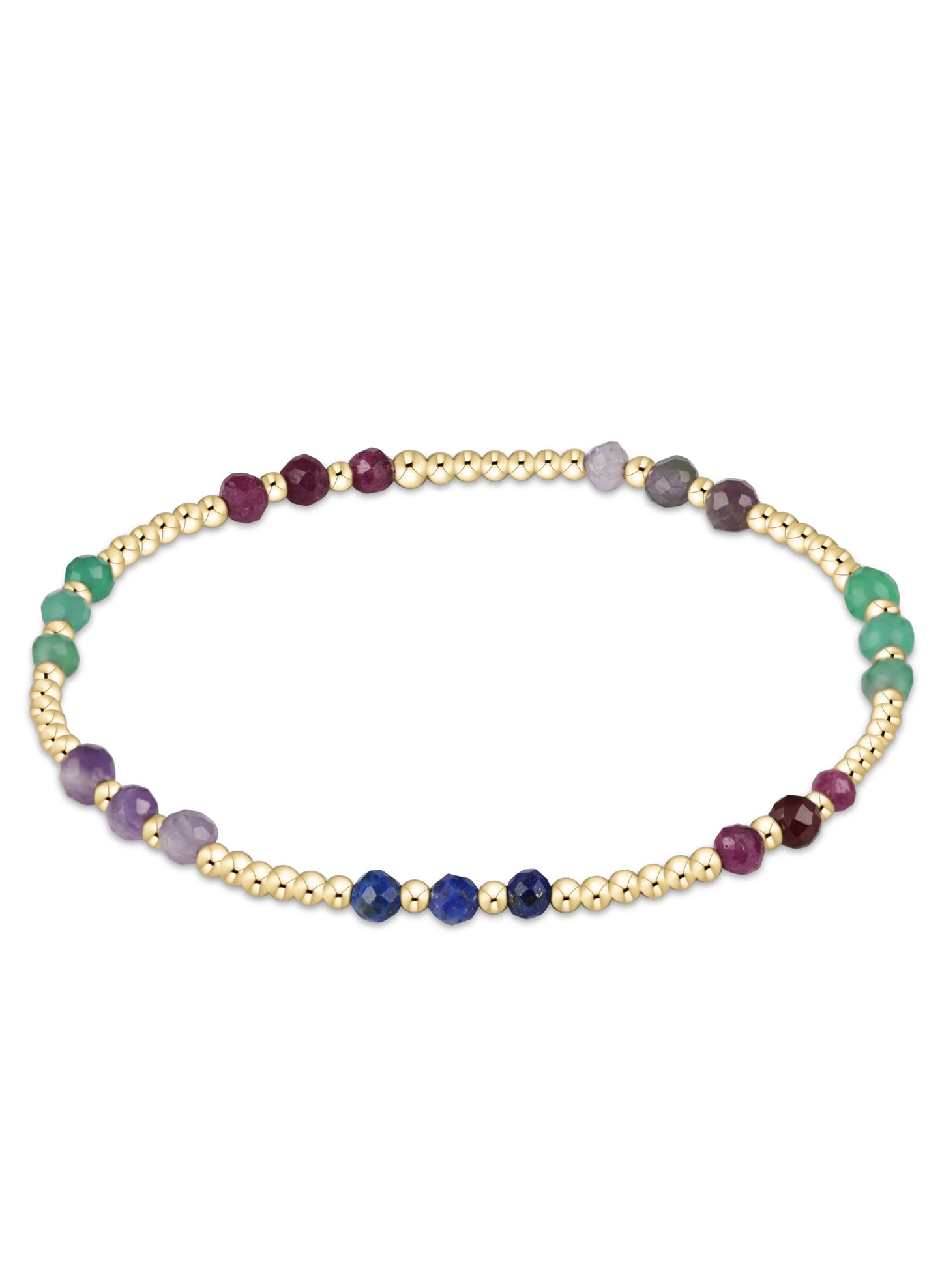 Enewton - Gemstone Gold Joy Pattern 3mm Bead Bracelet - Hot Mess FW25
