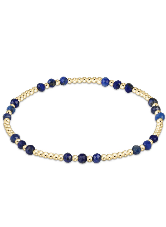 Enewton - Gemstone Gold Joy Pattern 3mm Bead Bracelet - Lapis