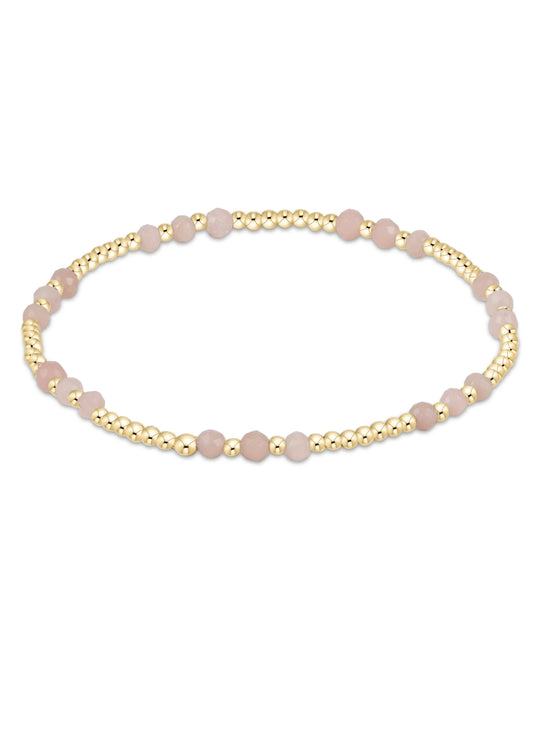 enewton design Enewton - Gemstone Gold Joy Pattern 3mm Bead Bracelet - Pink Opal available at The Good Life Boutique