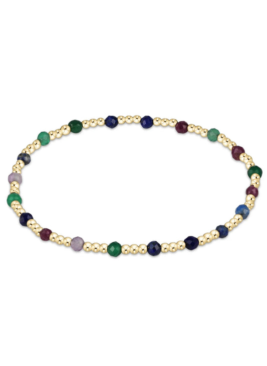 Enewton - Gemstone Gold Sincerity Pattern 3mm Bead Bracelet - Hot Mess FW25