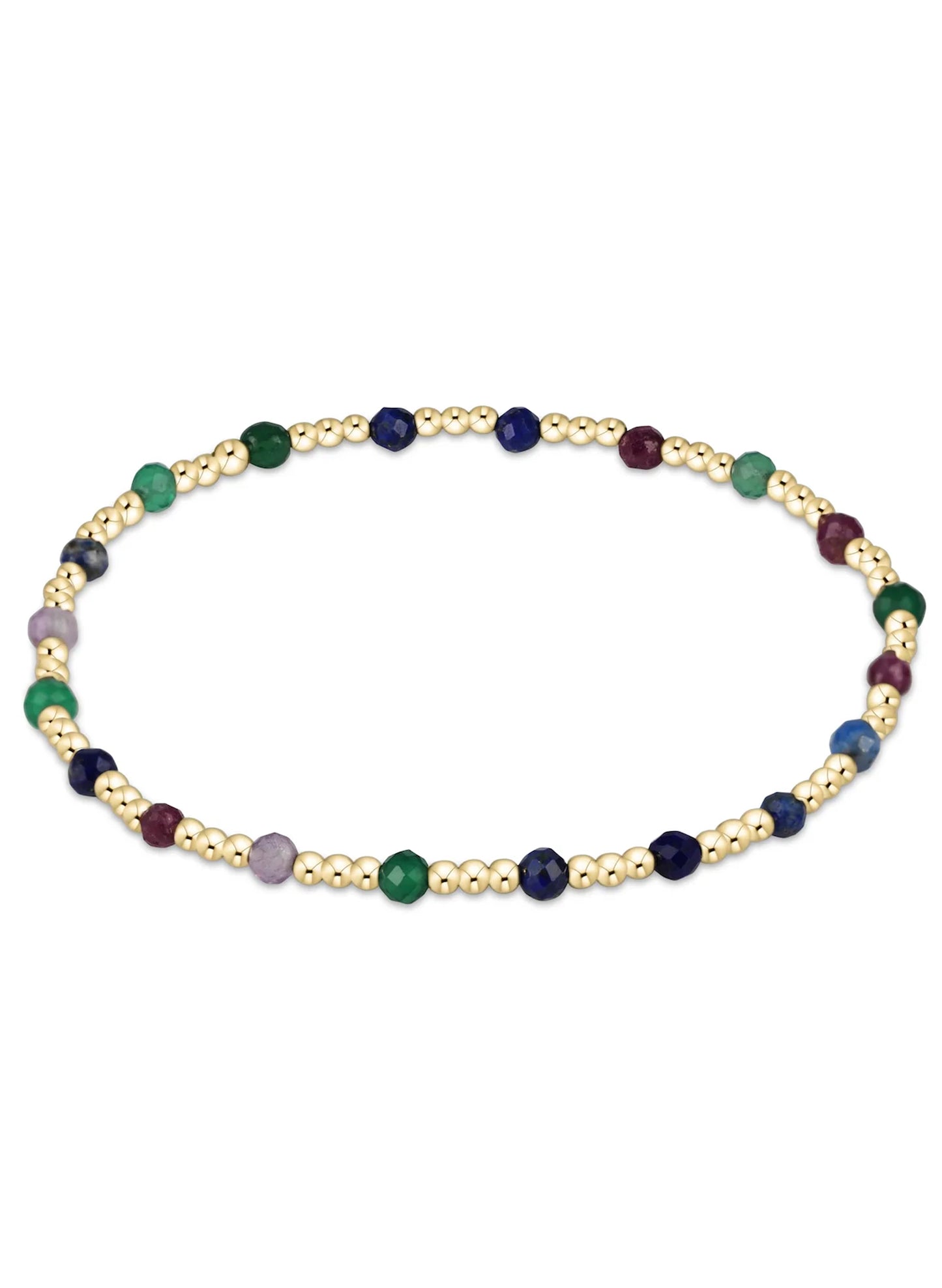 Enewton - Gemstone Gold Sincerity Pattern 3mm Bead Bracelet - Hot Mess FW25