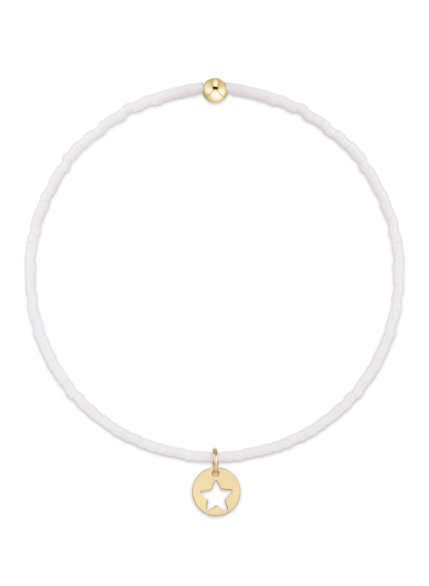 enewton design Enewton - Hope Classic Bracelet - White - Star Small Gold Disc available at The Good Life Boutique