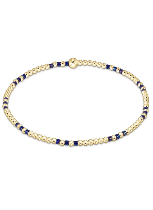 Enewton - Hope Joy Pattern 2mm Bead Bracelet - Blue Metallic