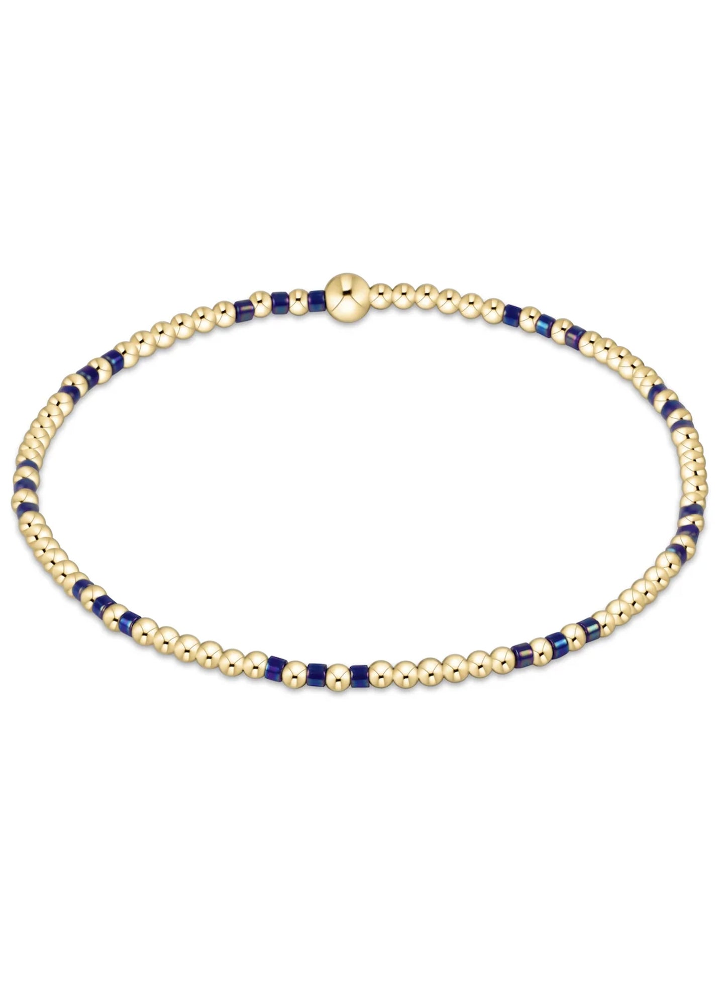 Enewton - Hope Joy Pattern 2mm Bead Bracelet - Blue Metallic