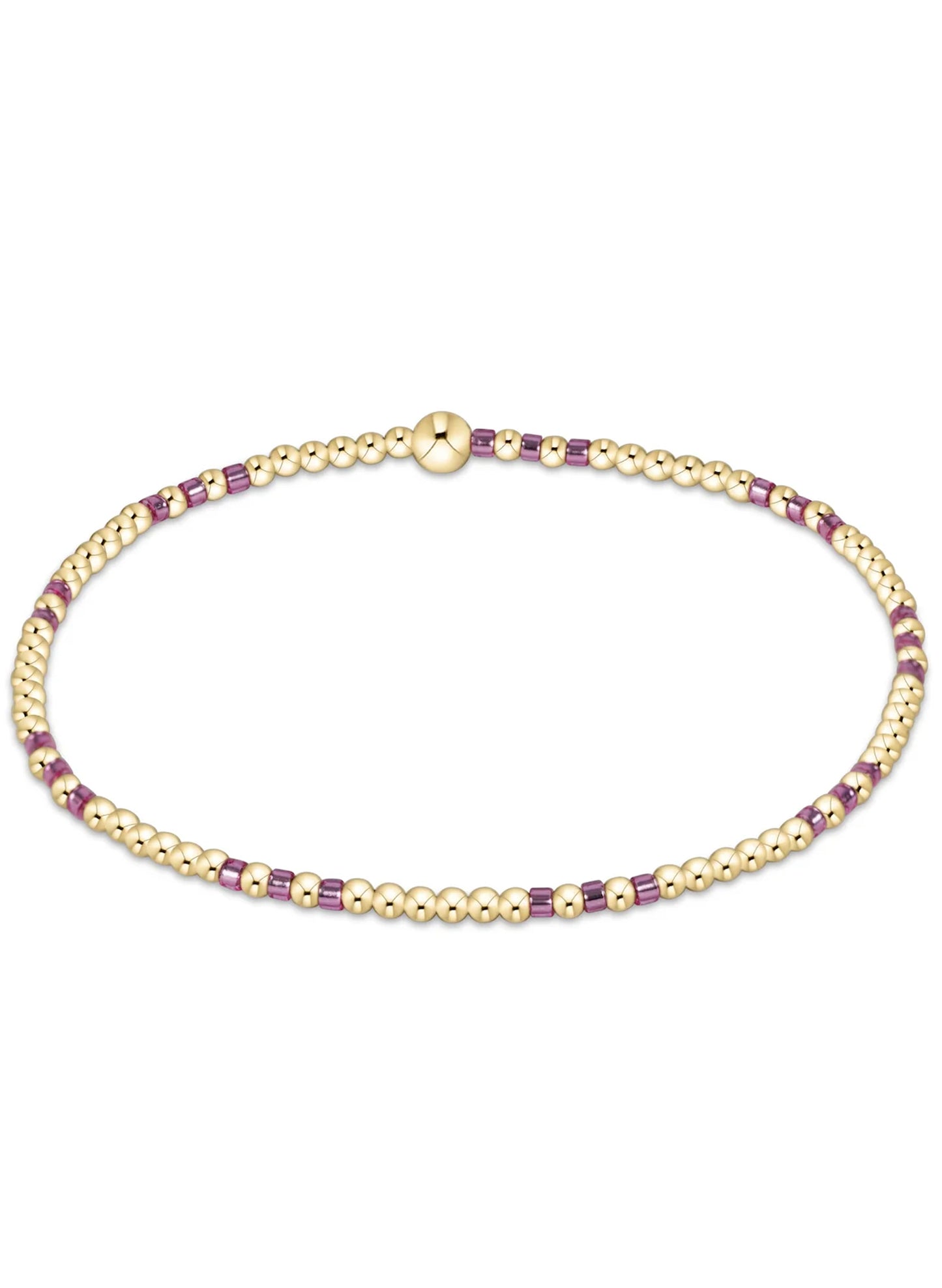 Enewton - Hope Joy Pattern 2mm Bead Bracelet - Pink Metallic