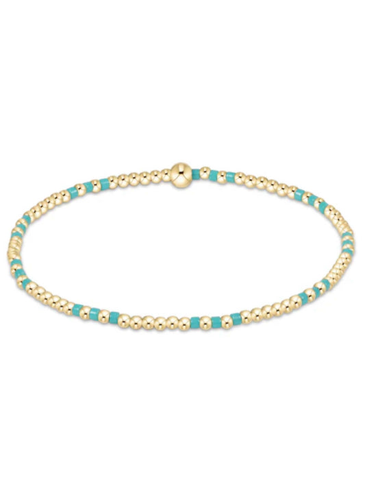 enewton design Enewton - Hope Joy Pattern 2mm Bead Bracelet - Turquoise available at The Good Life Boutique