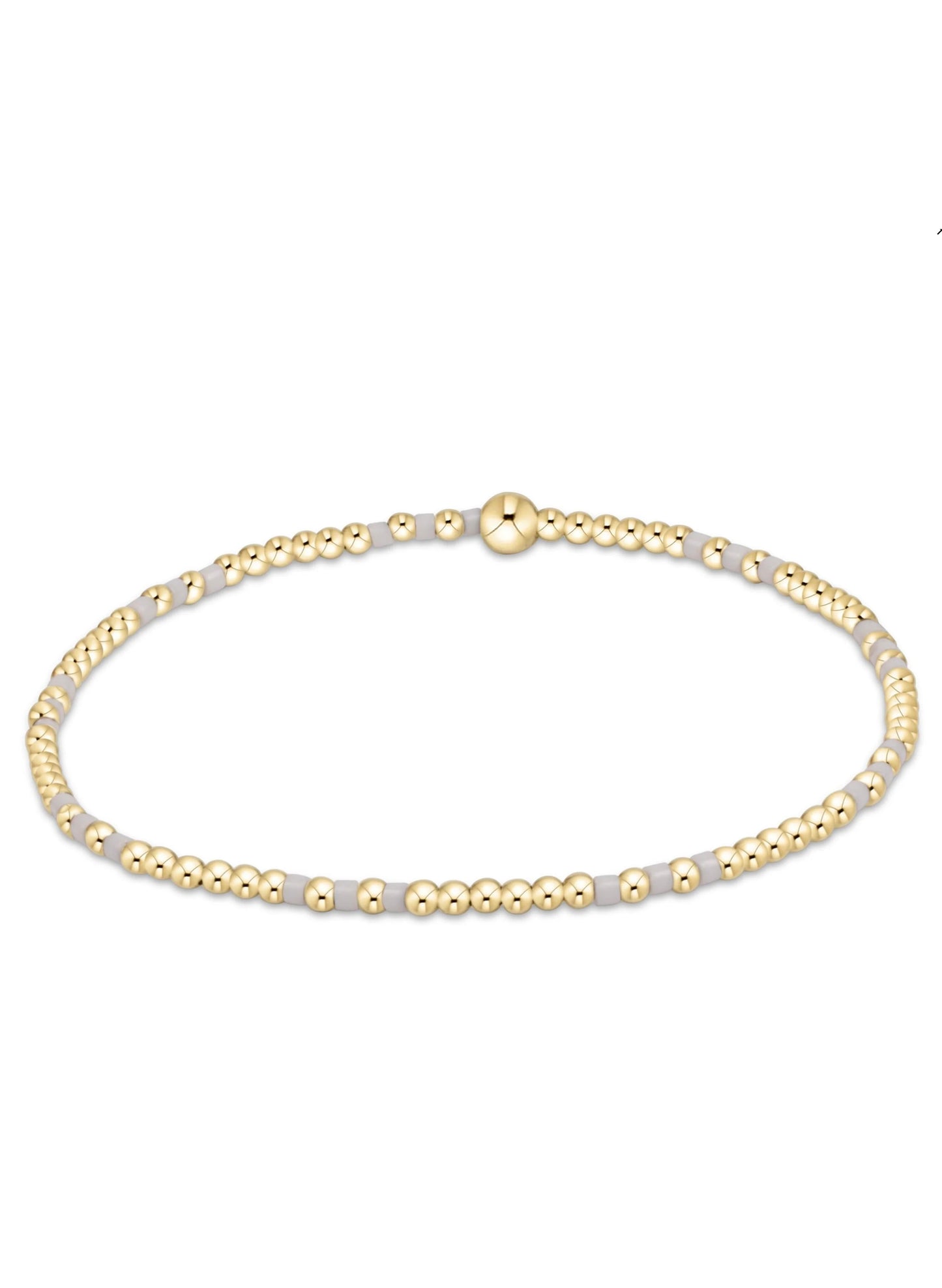 enewton design Enewton - Hope Joy Pattern 2mm Bead Bracelet - White available at The Good Life Boutique