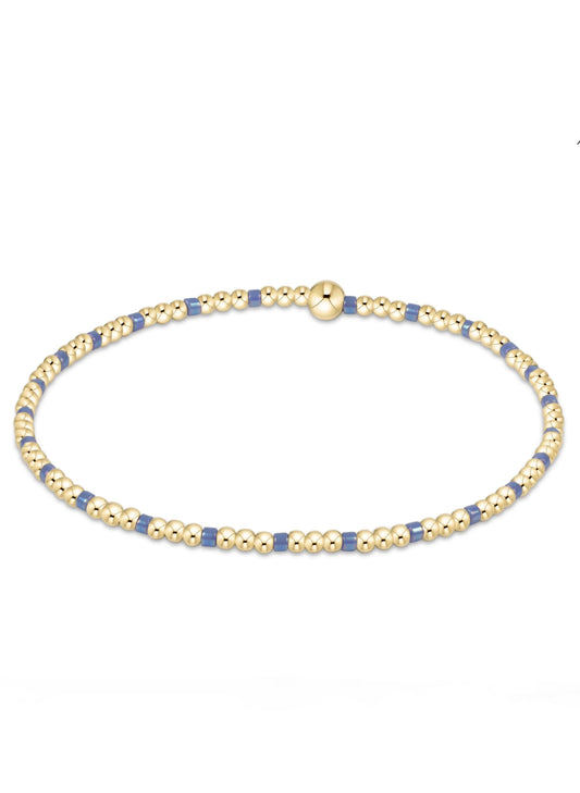 enewton design Enewton - Hope Sincerity Pattern 2mm Bead Bracelet - Bright Blue available at The Good Life Boutique