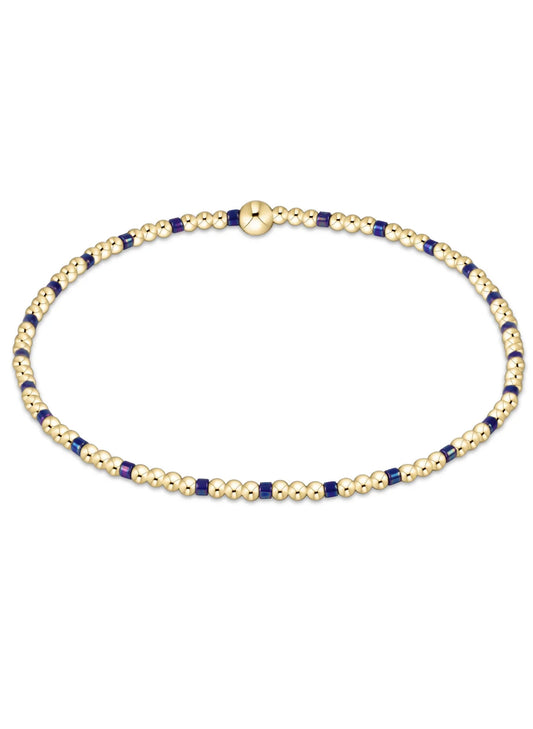 Enewton - Hope Sincerity Pattern 2mm Bead Bracelet - Metallic Blue