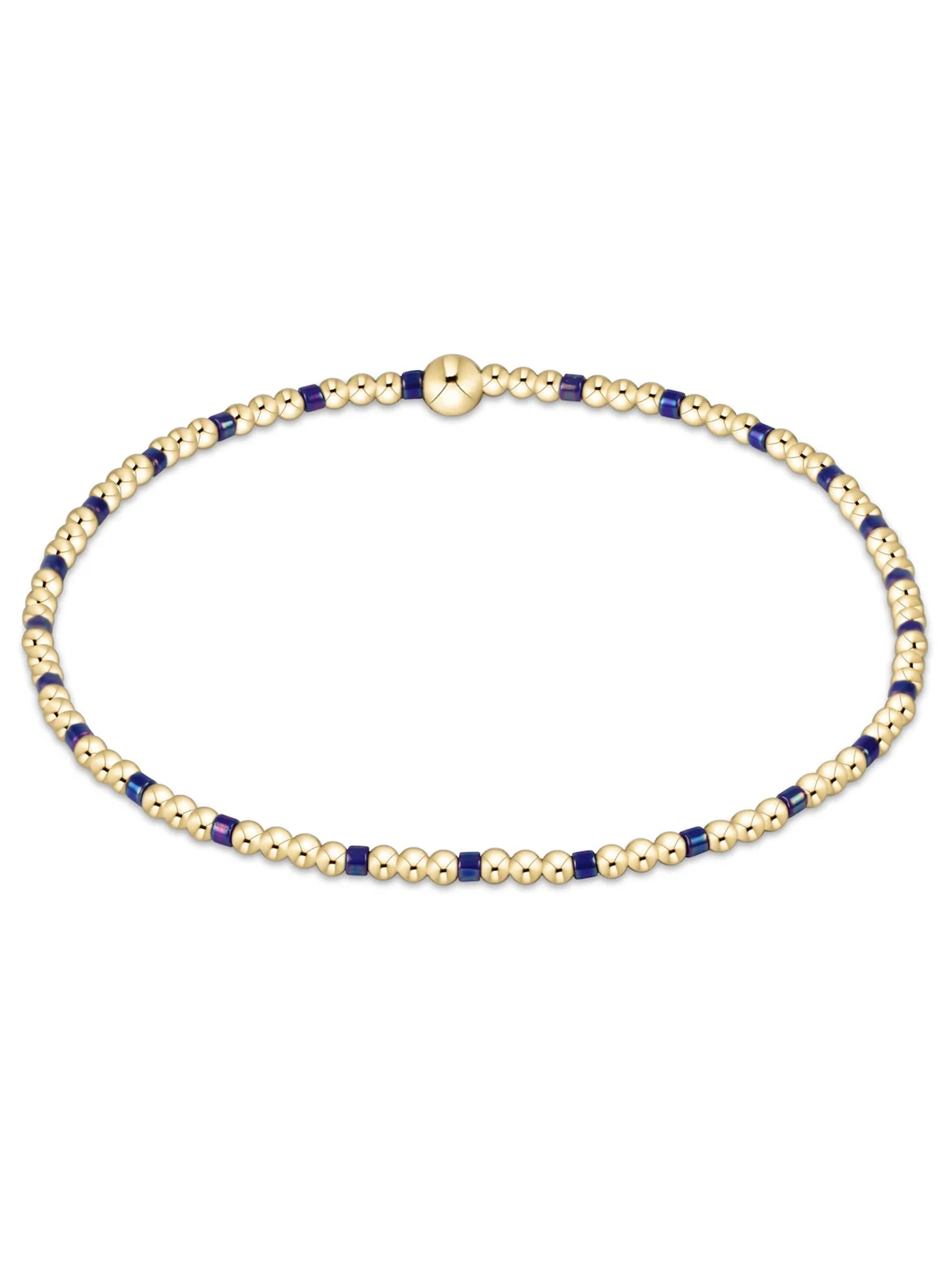 Enewton - Hope Sincerity Pattern 2mm Bead Bracelet - Metallic Blue