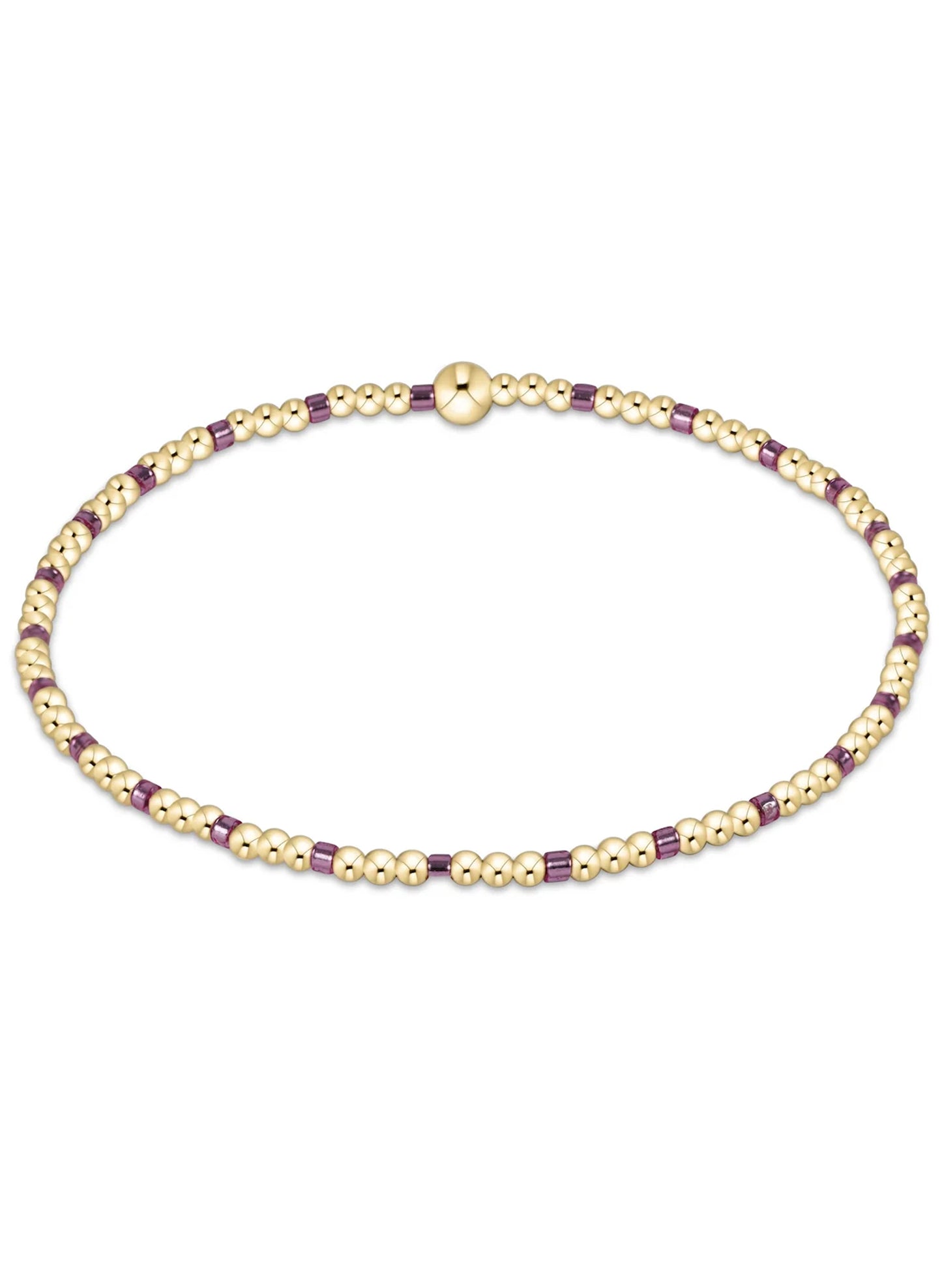Enewton - Hope Sincerity Pattern 2mm Bead Bracelet - Pink Metallic