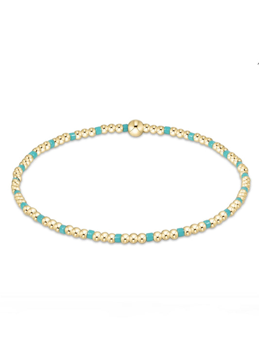 enewton design Enewton - Hope Sincerity Pattern 2mm Bead Bracelet - Turquoise available at The Good Life Boutique