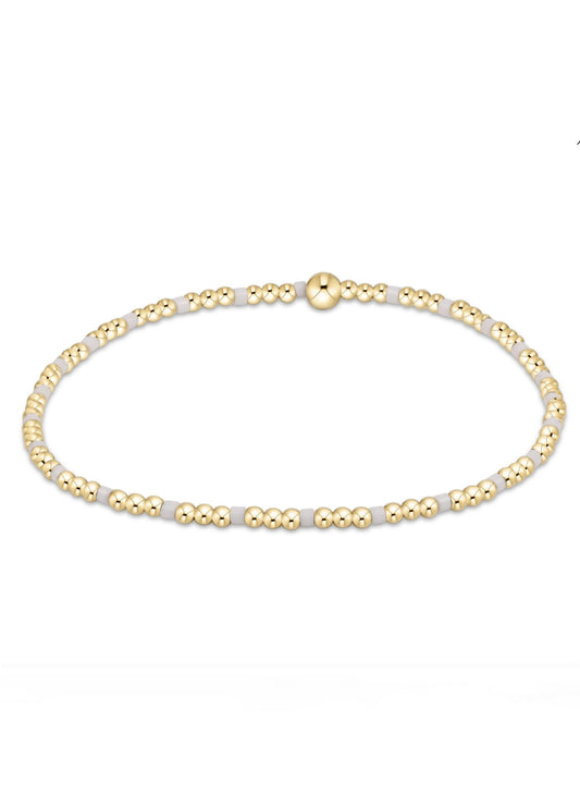 enewton design Enewton - Hope Sincerity Pattern 2mm Bead Bracelet - White available at The Good Life Boutique