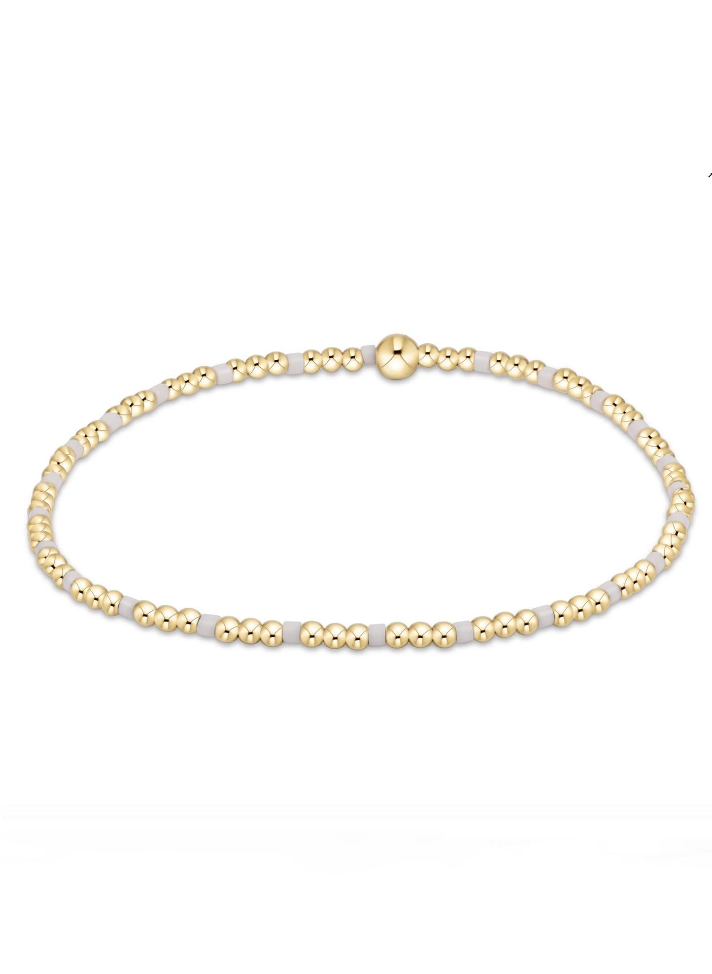 enewton design Enewton - Hope Sincerity Pattern 2mm Bead Bracelet - White available at The Good Life Boutique
